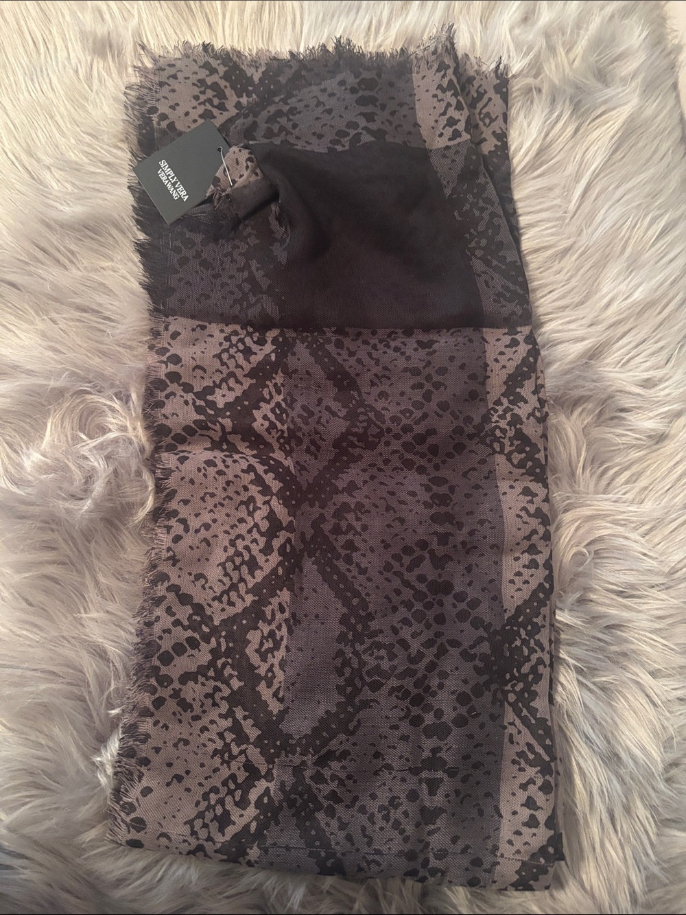 Simply Vera Wang snake print scarf